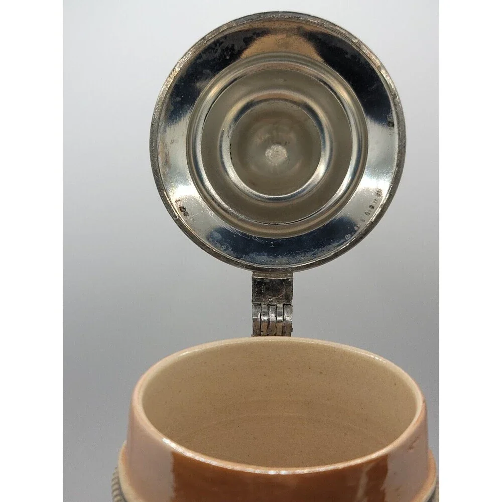 Vintage West German Randarbeit  Beer Stein with Pewter Lid